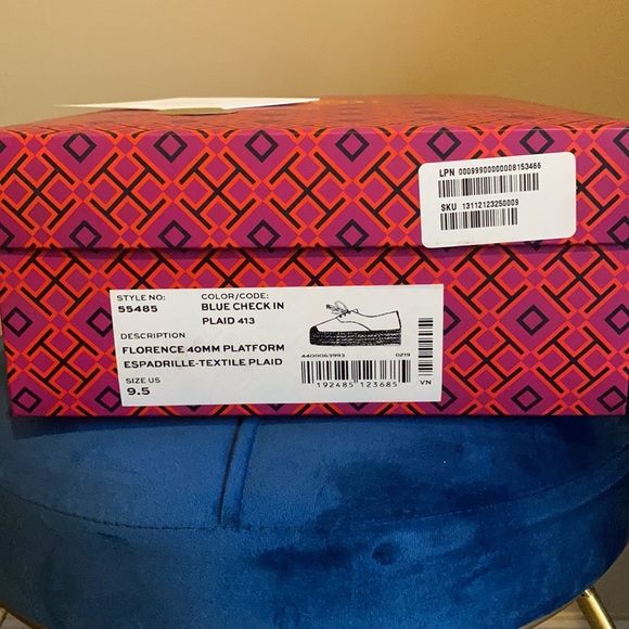 Florence 40MM Platform Platform Espadrilles-Textile Plaid - Picture 8 of 10